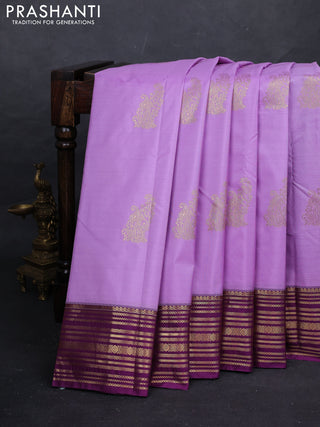 Lavender & Purple Bangalori Silk - Buttas