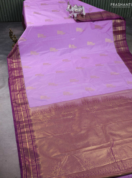 Lavender & Purple Bangalori Silk - Buttas