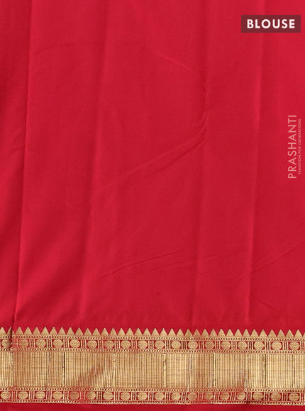 Green & Red Bangalori Silk - Buttas