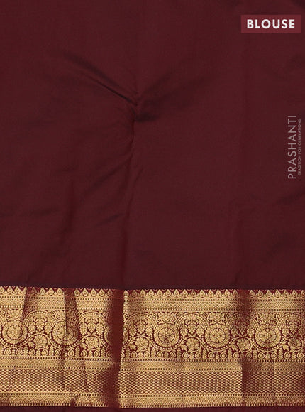 Blue & Maroon Bangalori Silk - Buttas