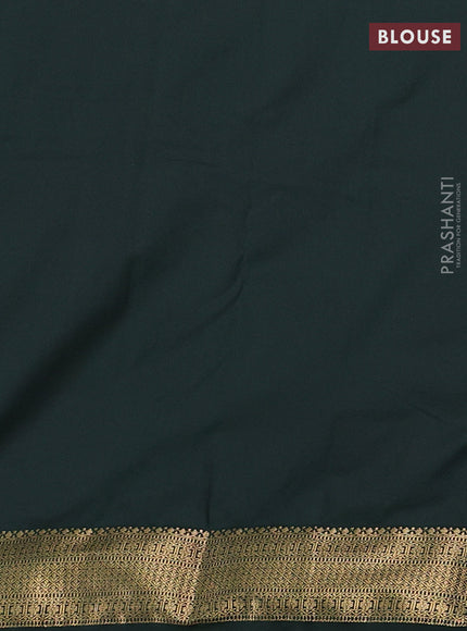 Maroon & Green Bangalori Silk - Buttas