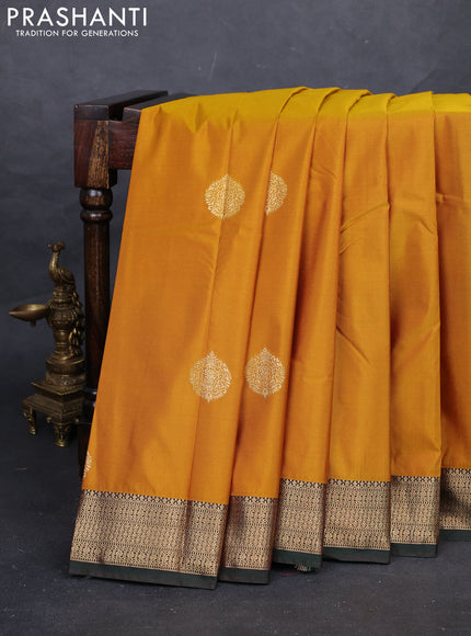 Yellow & Green Bangalori Silk - Buttas