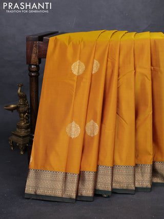 Yellow & Green Bangalori Silk - Buttas
