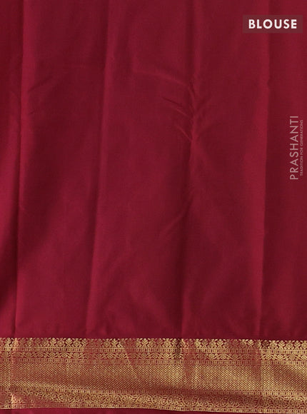 Yellow & Maroon Bangalori Silk - Buttas