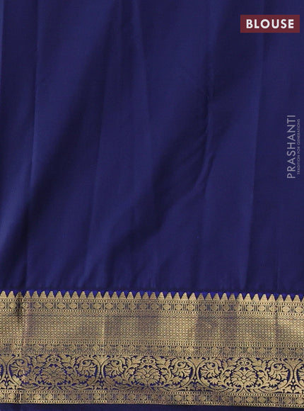 Yellow & Blue Bangalori Silk - Buttas