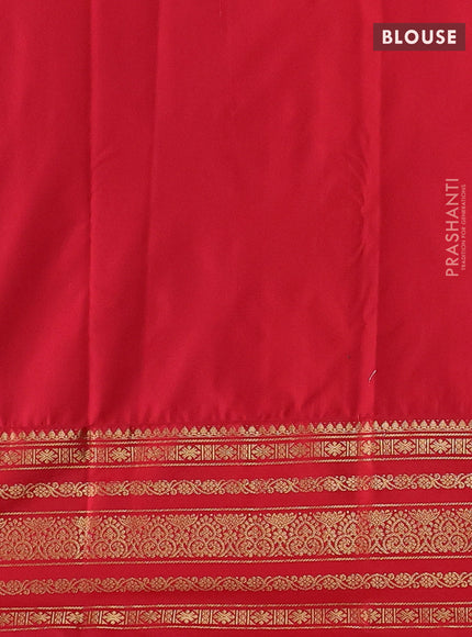 Jamun & Red Bangalori Silk - Buttas