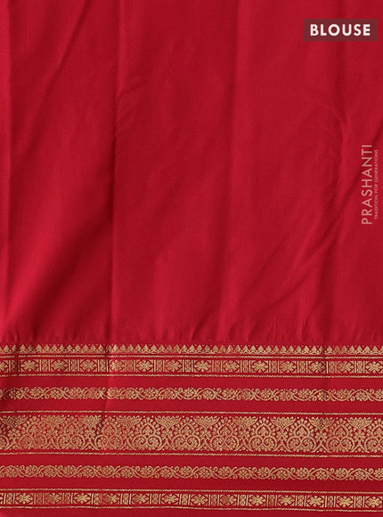 Violet & Red Bangalori Silk - Buttas
