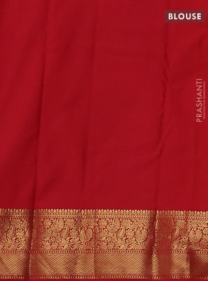 Black & Red Bangalori Silk - Buttas