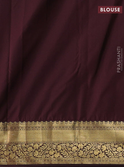 Beige & Coffee Brown Bangalori Silk - Buttas