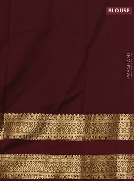 Beige & Maroon Bangalori Silk - Buttas