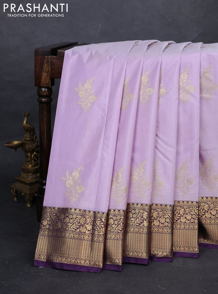 Lavender & Violet Bangalori Silk - Buttas