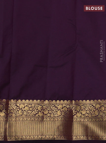 Yelllow & Purple Bangalori Silk - Buttas