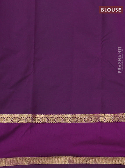 Teal Blue & Purple Bangalori Silk - Buttas