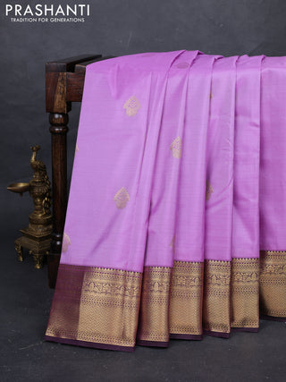 Lavender & Purple Bangalori Silk - Buttas