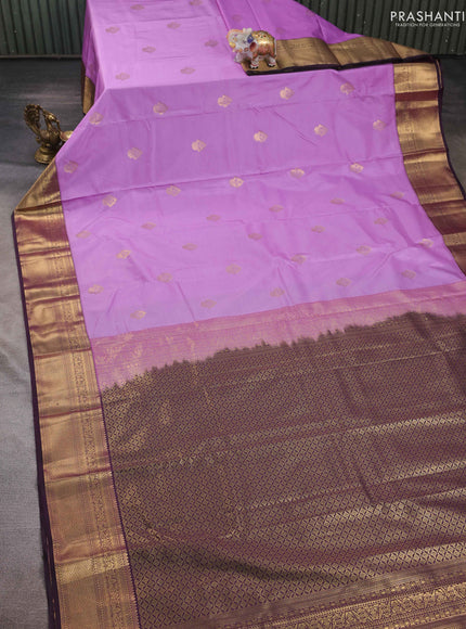 Lavender & Purple Bangalori Silk - Buttas