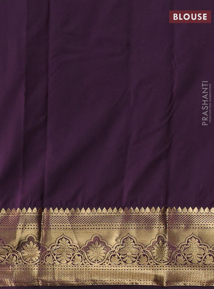 Yellow & Wine Bangalori Silk - Buttas