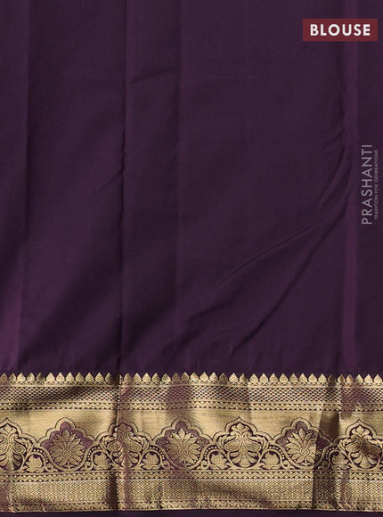 Bottle Green & Wine Bangalori Silk - Buttas
