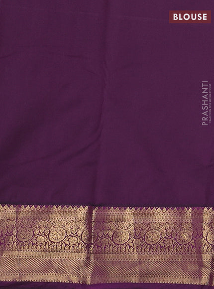 Green & Purple Bangalori Silk - Buttas