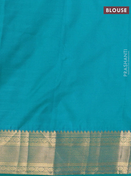 Pink & Teal Green Bangalori Silk - Buttas
