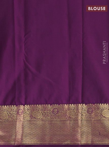 Yellow & Purple Bangalori Silk - Buttas