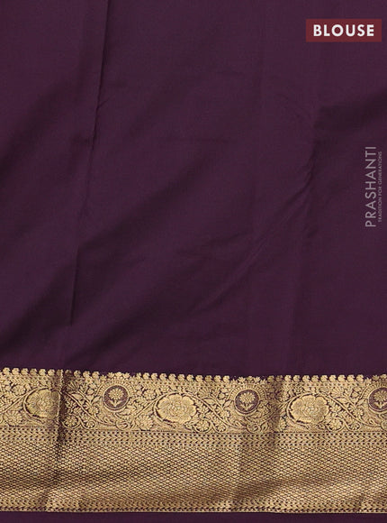 Teal Blue & Wine Bangalori Silk - Buttas