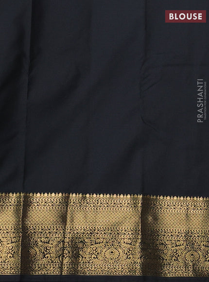 Maroon & Black Bangalori Silk - Buttas
