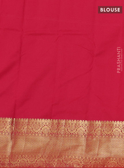Coffee Brown & Pink Bangalori Silk - Buttas