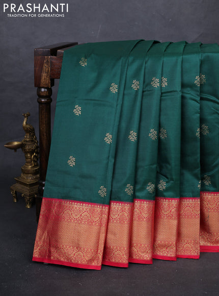 Green & Pink Bangalori Silk - Buttas