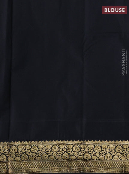 Beige & Black Bangalori Silk - Buttas