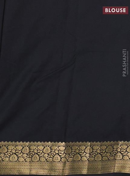 Beige & Black Bangalori Silk - Buttas