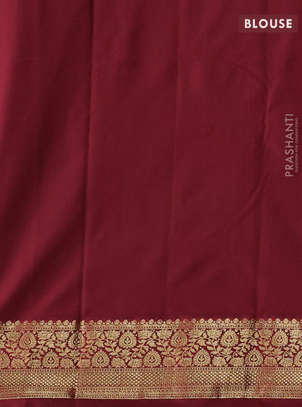 Green & Maroon Bangalori Silk - Buttas