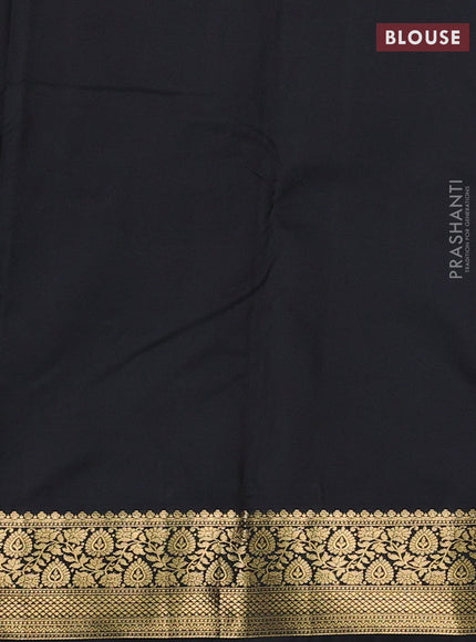 Yellow & Black Bangalori Silk - Buttas