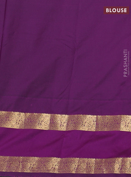 Peach & Purple Bangalori Silk - Buttas