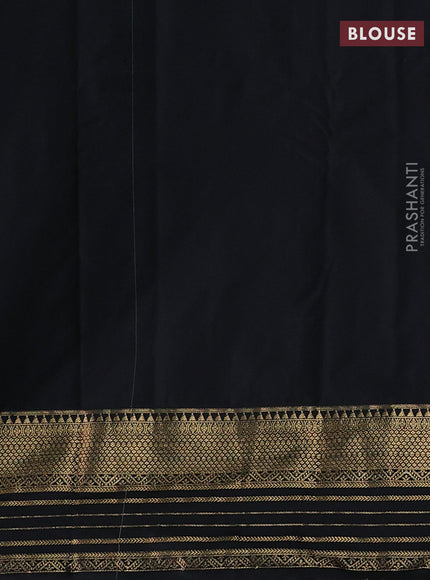 Beige & Black Bangalori Silk - Buttas