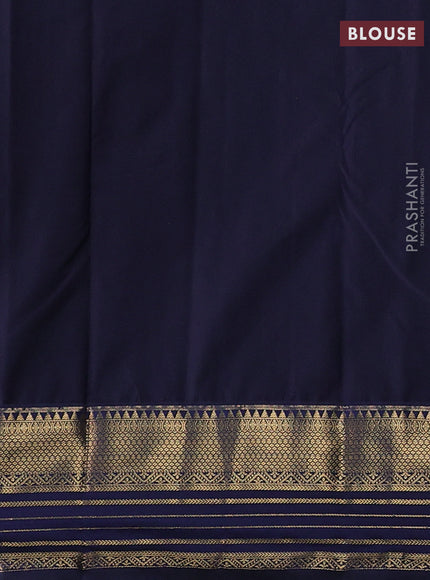 Yellow & Blue Bangalori Silk - Buttas