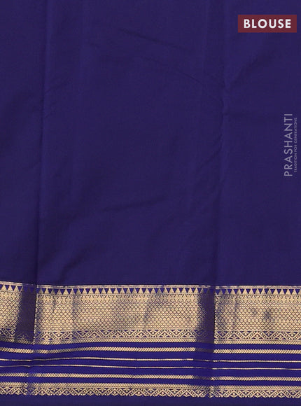 Teal Blue & Blue Bangalori Silk - Buttas
