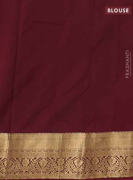 Chikku & Maroon Bangalori Silk - Buttas