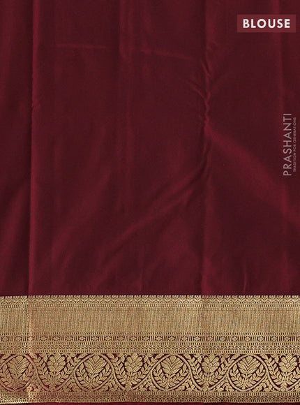 Bottle Green & Maroon Bangalori Silk - Buttas