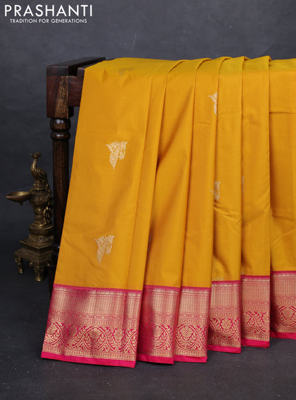 Yellow & Pink Bangalori Silk - Buttas