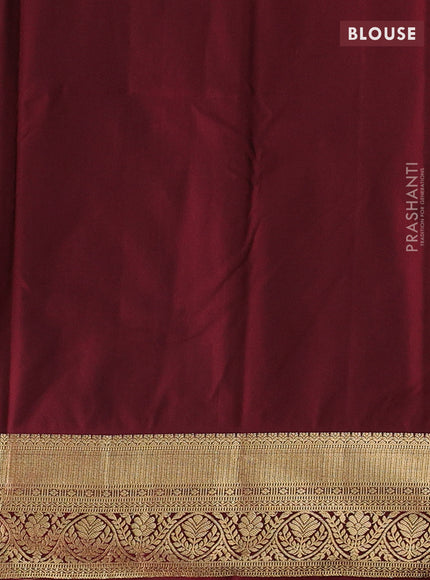 Chikku & Maroon Bangalori Silk - Buttas
