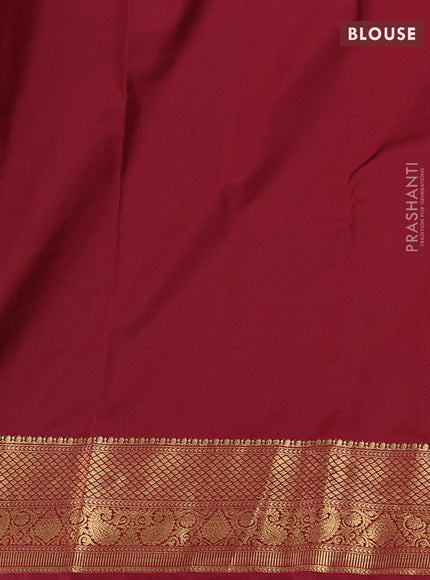 Green & Maroon Bangalori Silk - Buttas