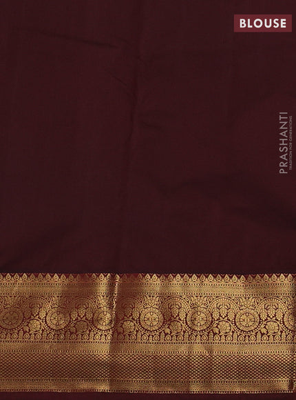 Beige & Maroon Bangalori Silk - Buttas