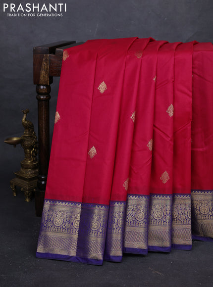 Pink & Blue Bangalori Silk - Buttas
