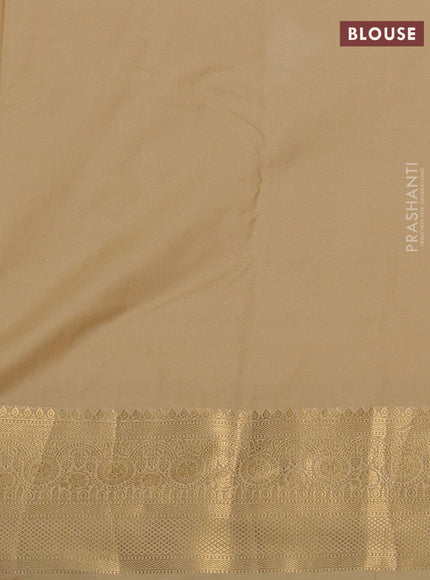Yellow & Beige Bangalori Silk - Buttas