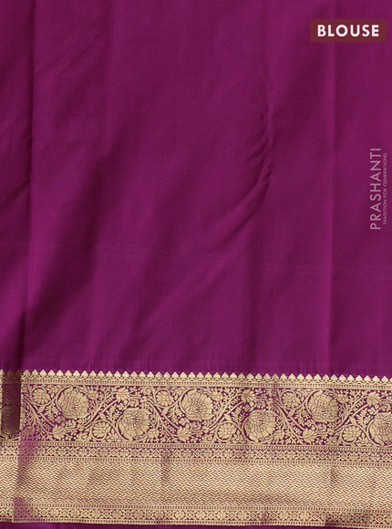 Yellow & Purple Bangalori Silk - Buttas