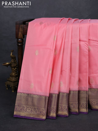 Pink & Purple Bangalori Silk - Buttas