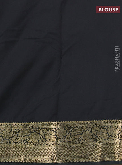 Beige & Bottle Green Bangalori Silk - Buttas