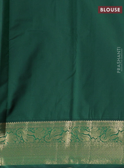 Orange & Green Bangalori Silk - Buttas