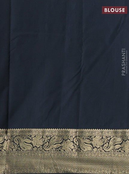 Beige & Bottle Green Bangalori Silk - Buttas