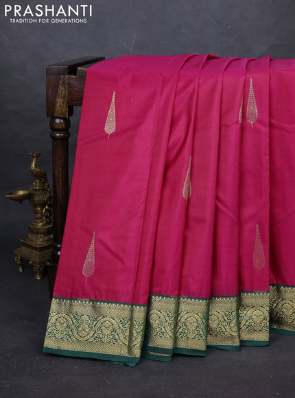Pink & Green Bangalori Silk - Buttas
